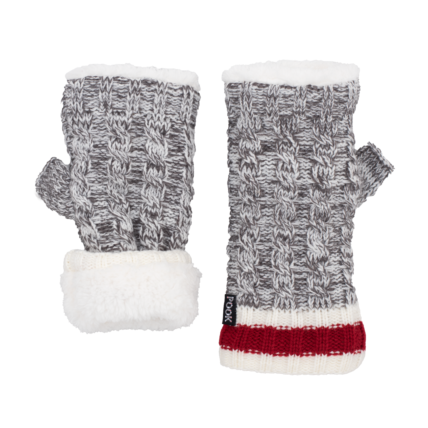 POOK - POOK FINGERLESS SHERPA GLOVES: One Size Fits All