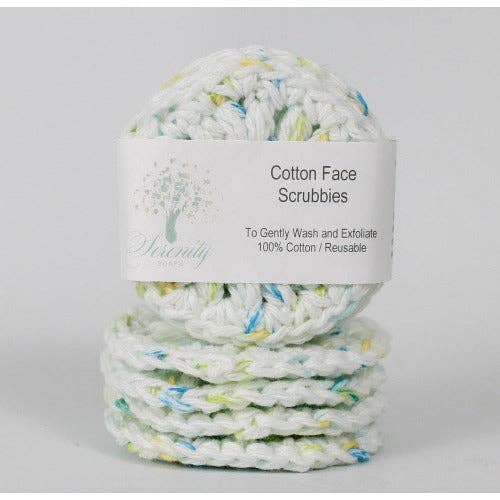 Serenity Soaps - Cotton Face Scrubbies: Confetti