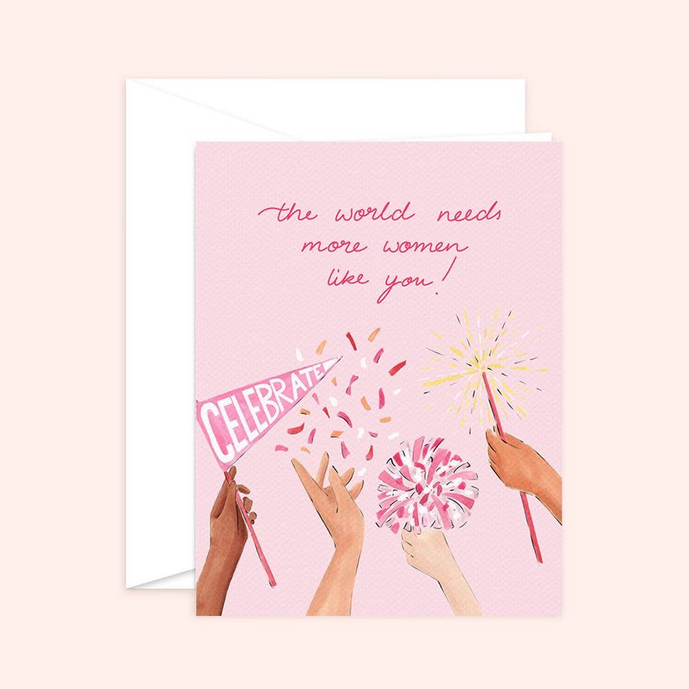 Almeida Illustrations - Women's Celebration Card | Women's Day: White