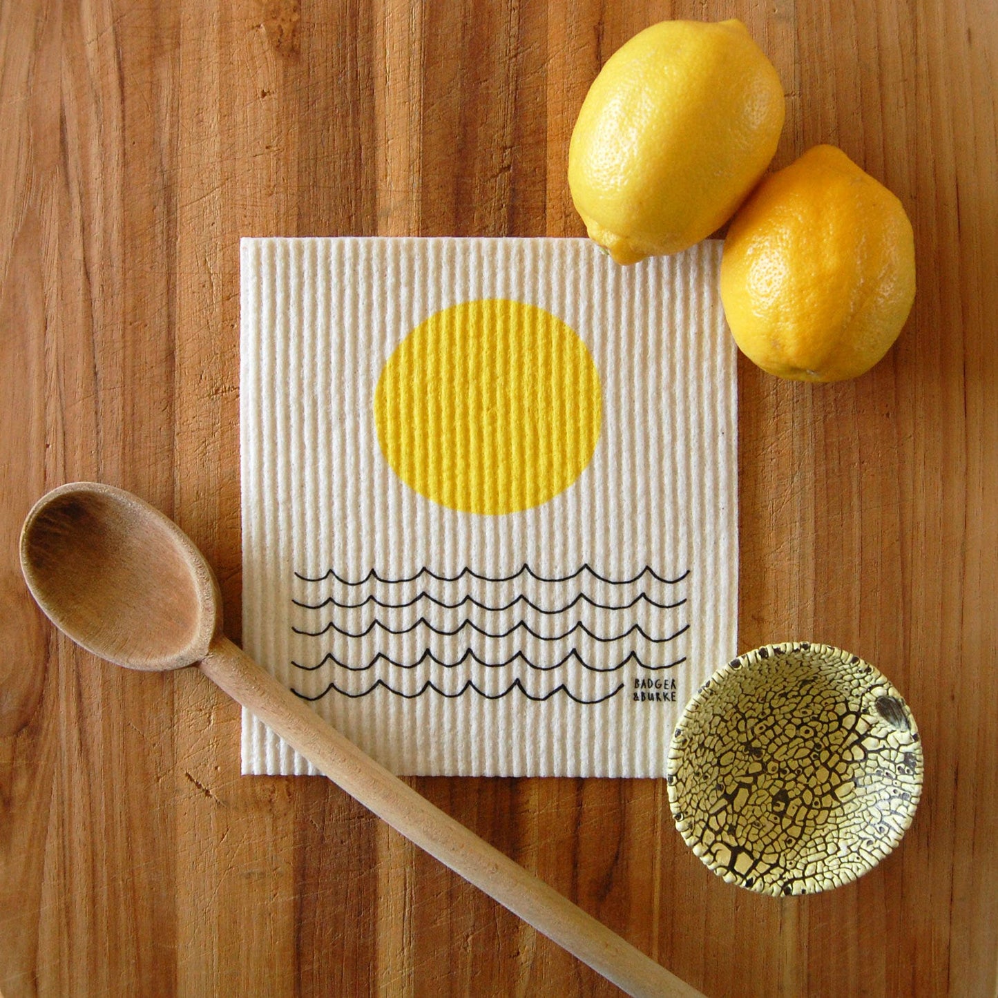 Badger & Burke - Sun and Waves Sponge Cloth / Reusable Paper Towel