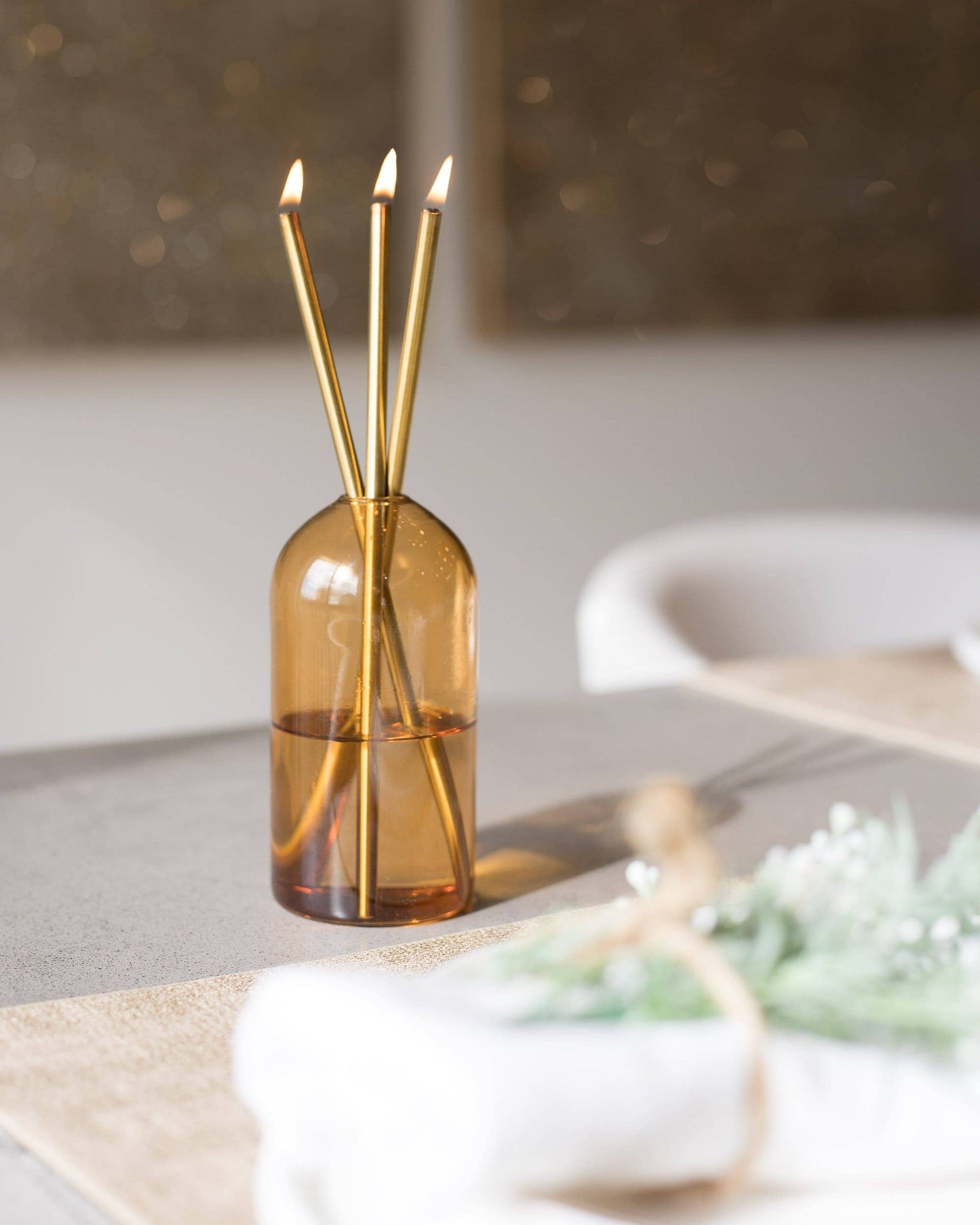 Everlasting Candle - Wylie GOLDEN Hour Vase Candle Holder
