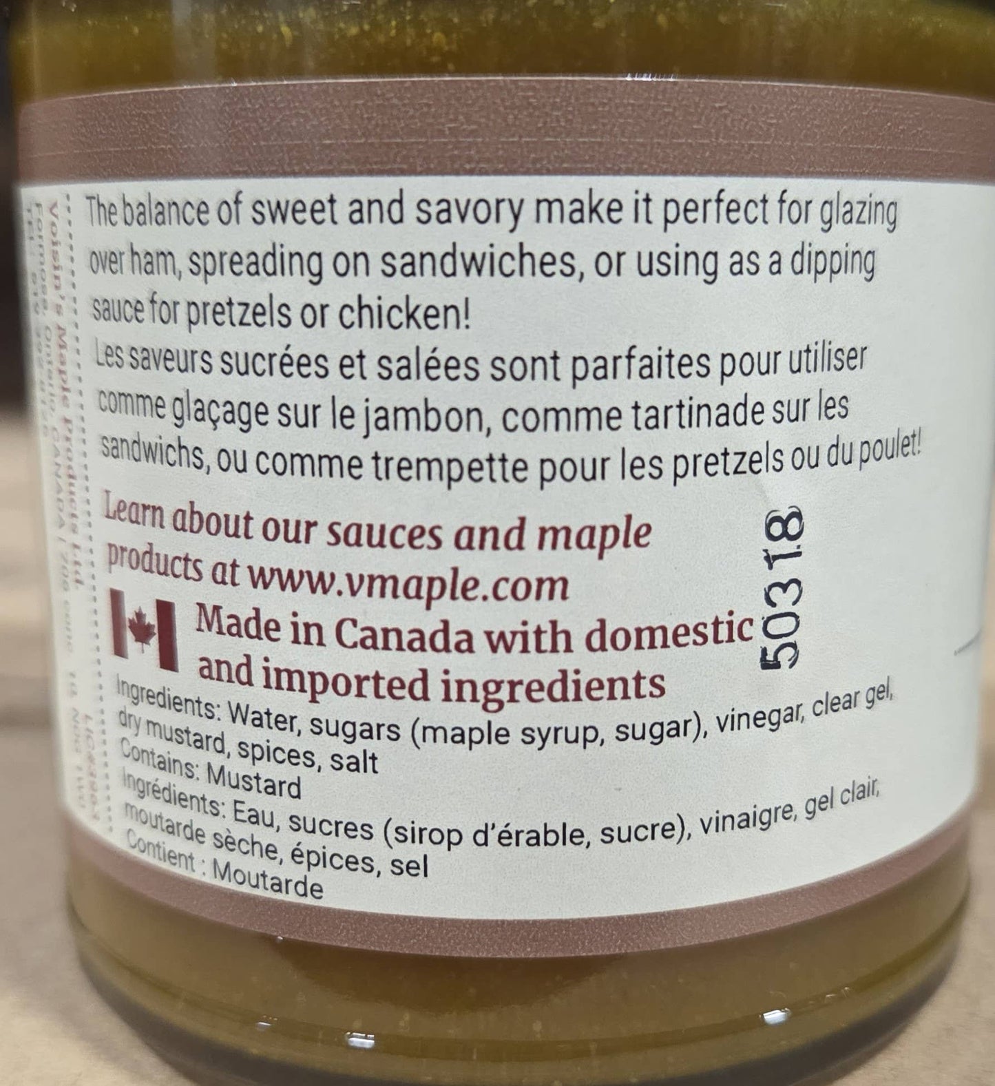 Voisin’s Maple Products - Maple Mustard
