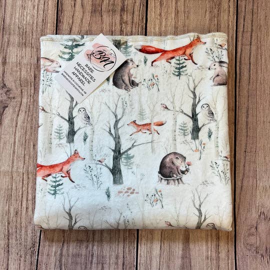 Busy Little Stitches - Whimsical Woodland Toddler Blanket