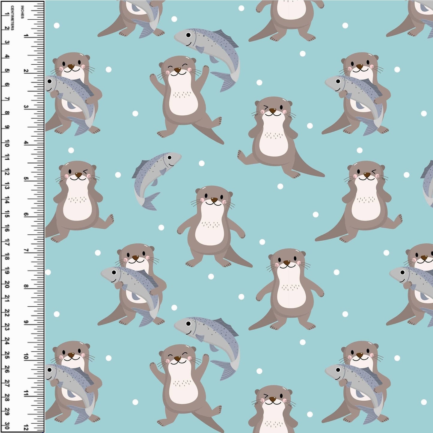 Busy Little Stitches - Sea Otter Fish Float Toddler Blanket