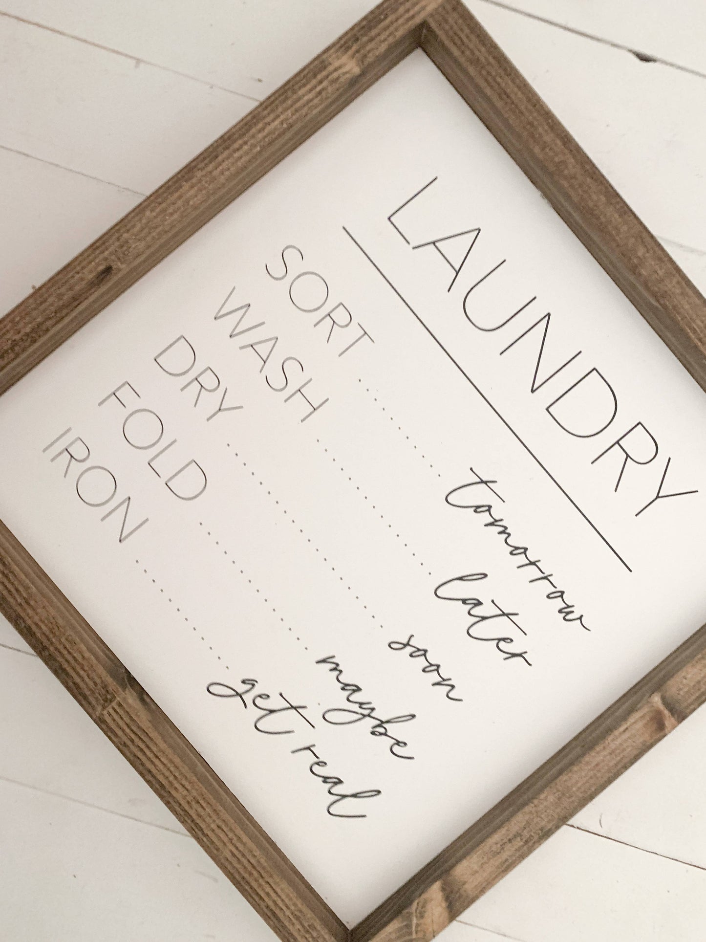 Ashwood Designs - Laundry: White / Dark Walnut