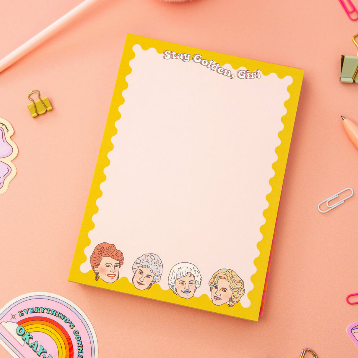 Party Mountain Paper co. - Stay Golden Girl Notepad