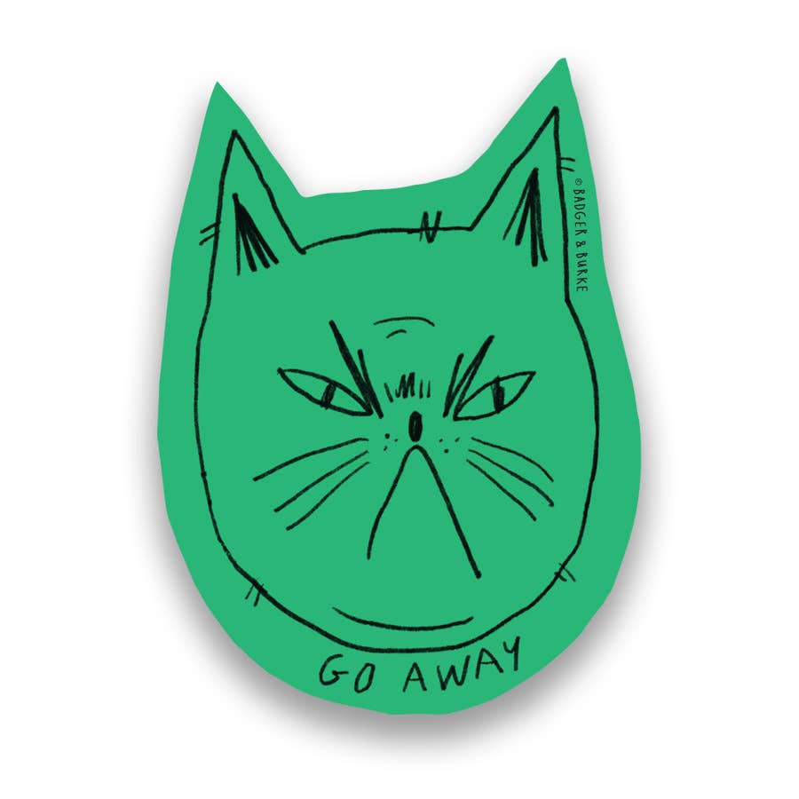 Badger & Burke - Snitty Kitty "Go Away" Sticker