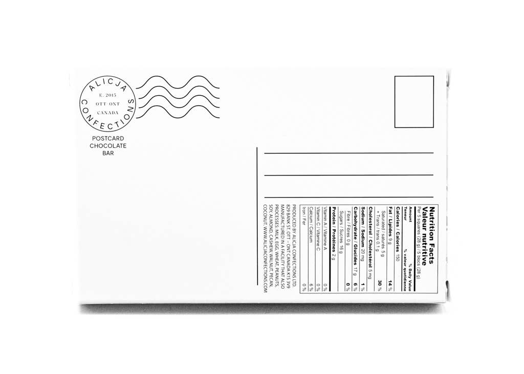 Alicja Confections - Happy Birthday! White Postcard Chocolate Bar
