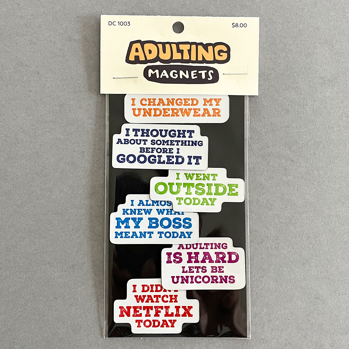 Design Corner - Adulting Die Cut Funny Magnets 6 Pack