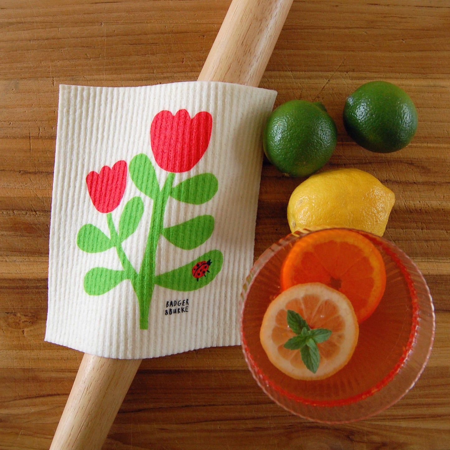 Badger & Burke - Ladybug Swedish Sponge Cloth / Reusable Paper Towel