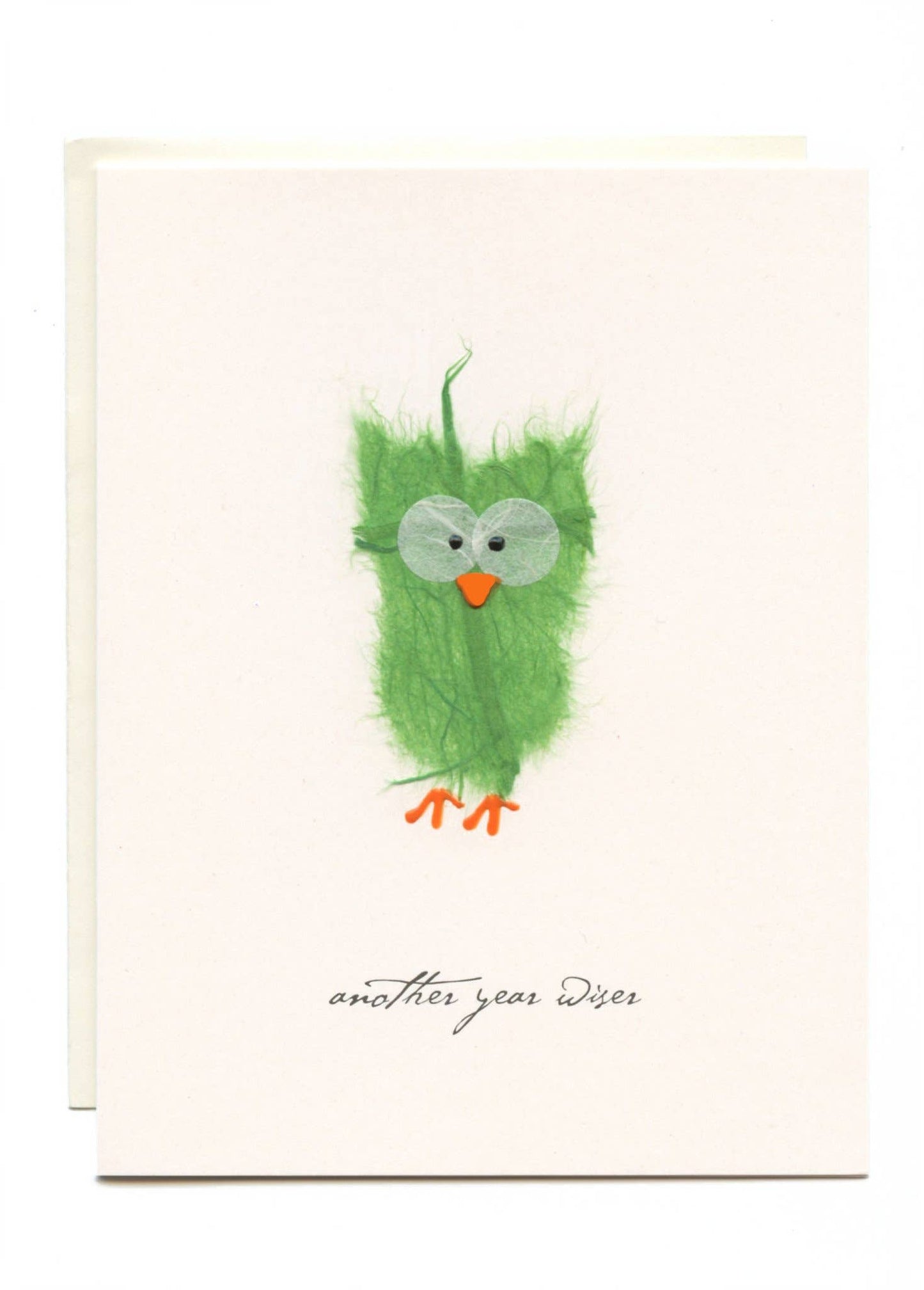Flaunt Handmade - "Another Year Wiser" Green Owl