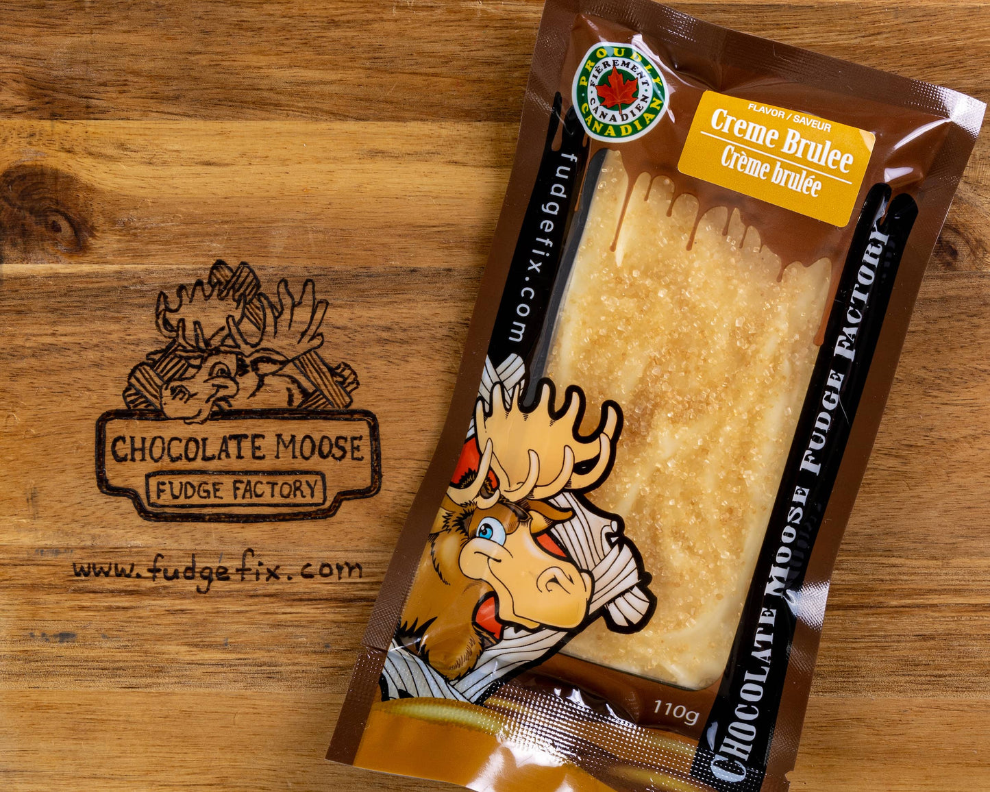 Chocolate Moose Fudge Factory - Fudge - Creme Brulee 110gCase of 12: 110g
