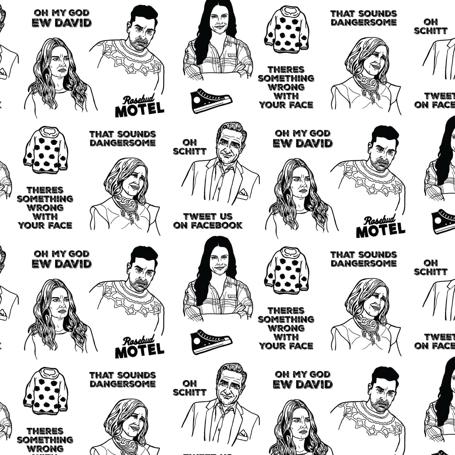 Schitt's Creek Gift Wrap 24"x36" Sheet