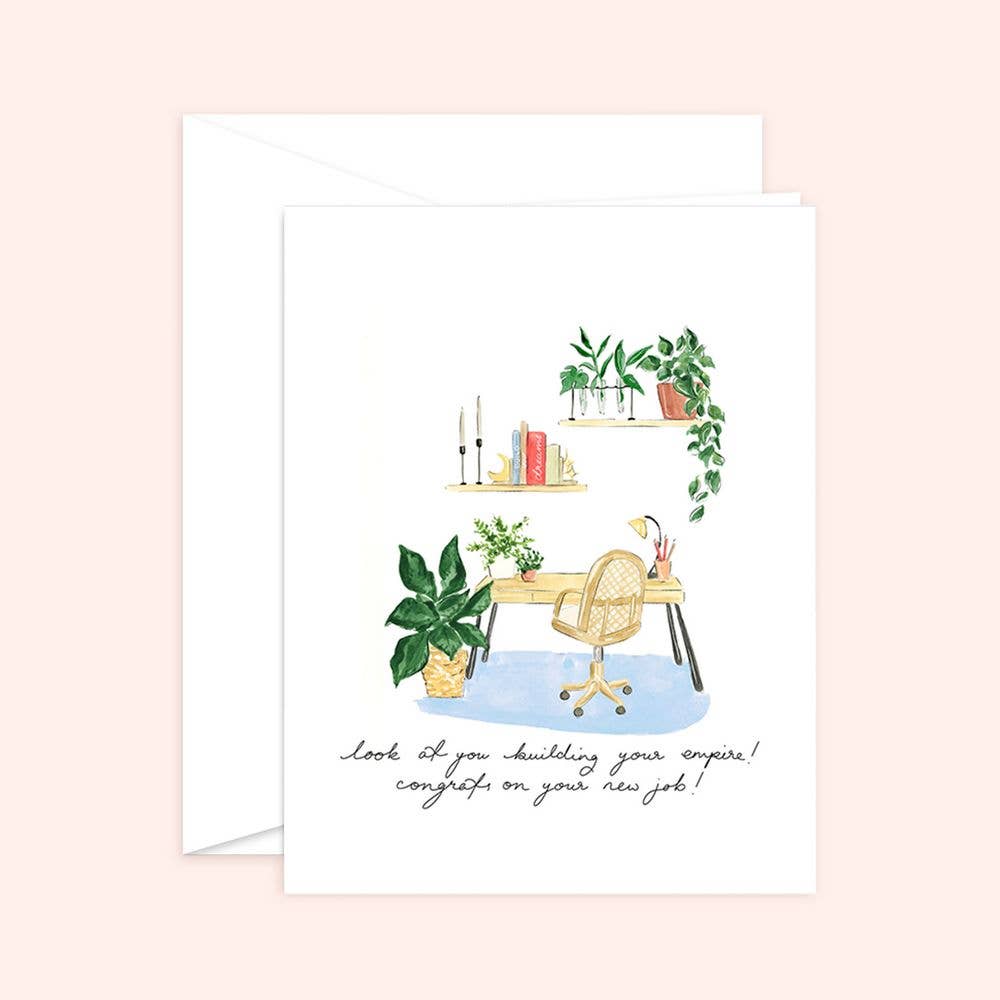 Almeida Illustrations - Congrats on the New Job! card: Kraft