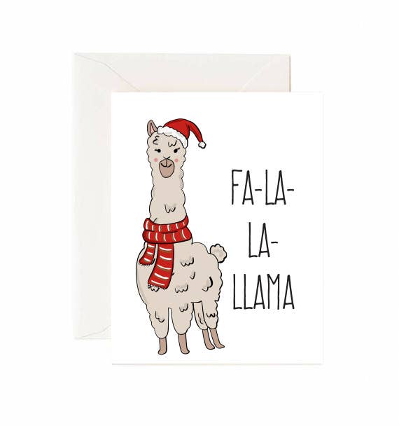 Jaybee Design - Fa la la llama - Greeting Card