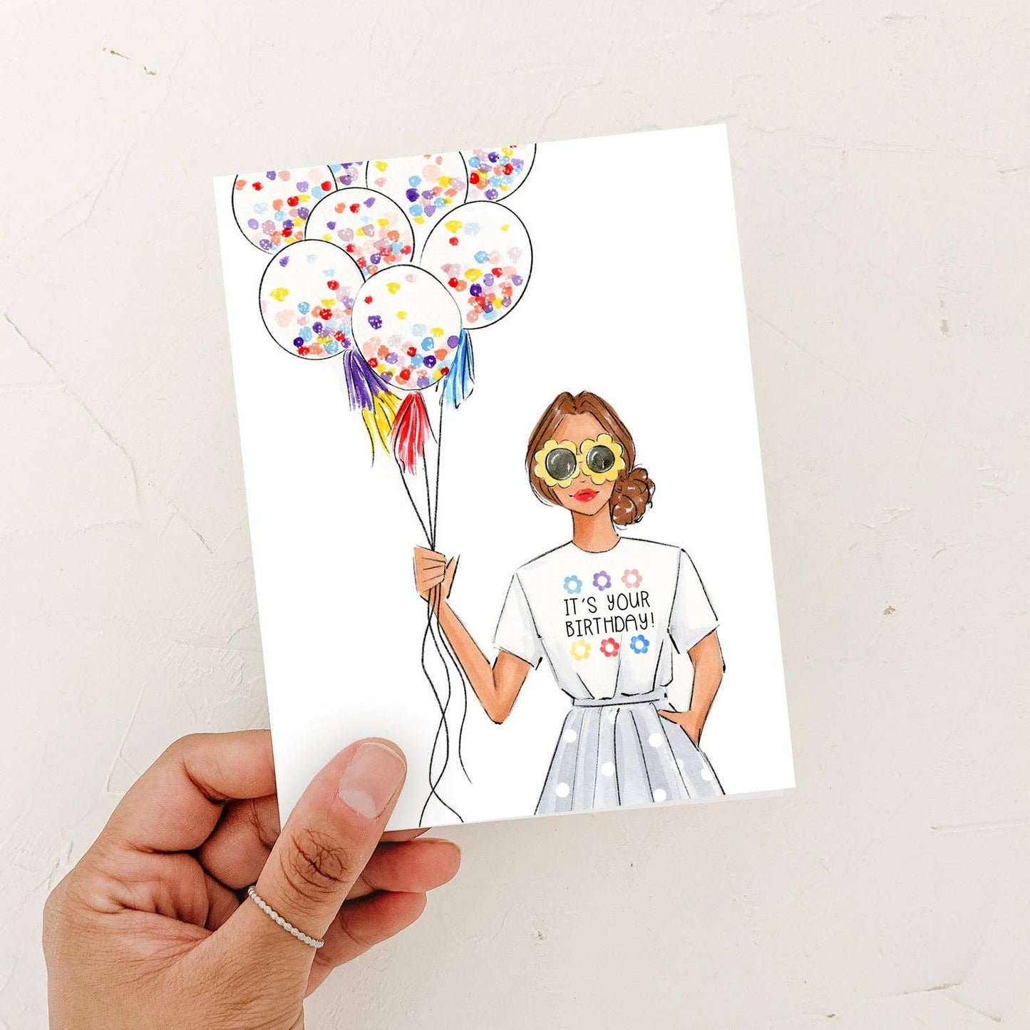 Almeida Illustrations - It's your Birthday! Greeting Card: White