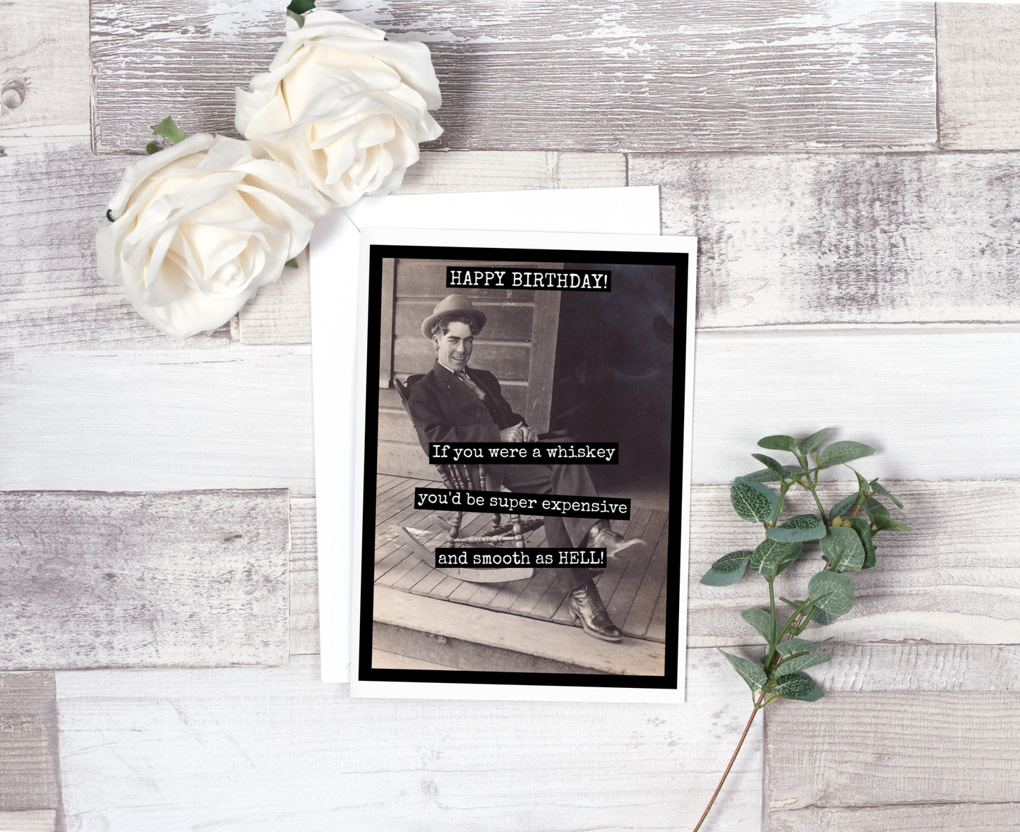 Raven's Rest Studio - Birthday Card. If You Were A Whiskey You'd Be Super...