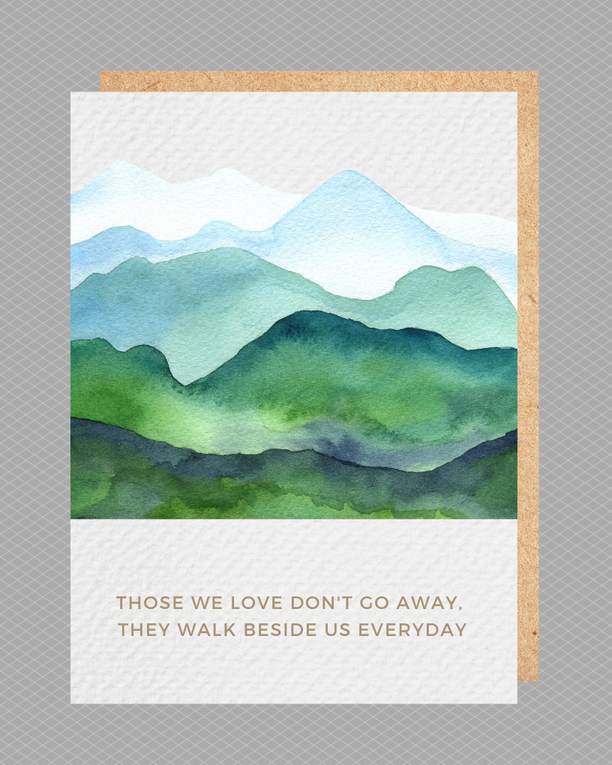 Paper Kuts - "Walk Beside Us" Sympathy Card/ Square