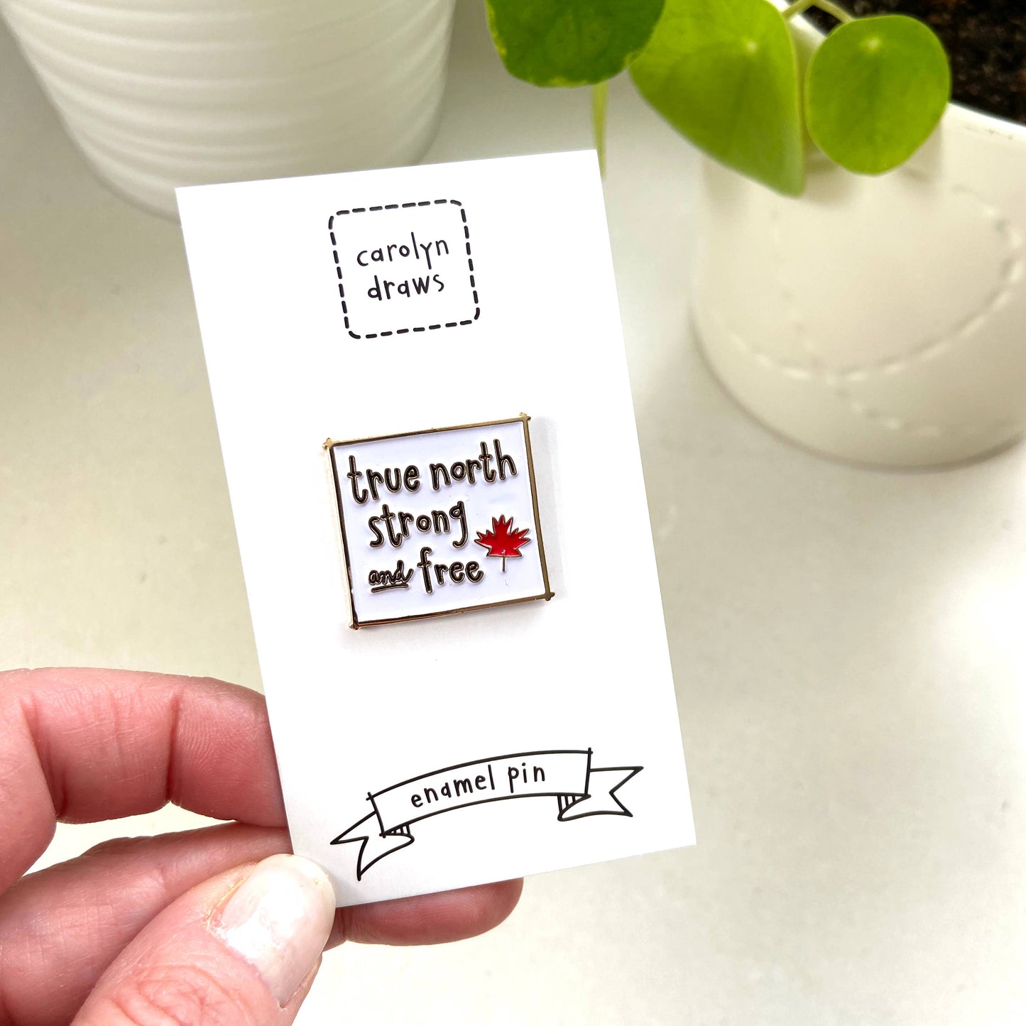 carolyndraws - True North Strong and Free Enamel Pin