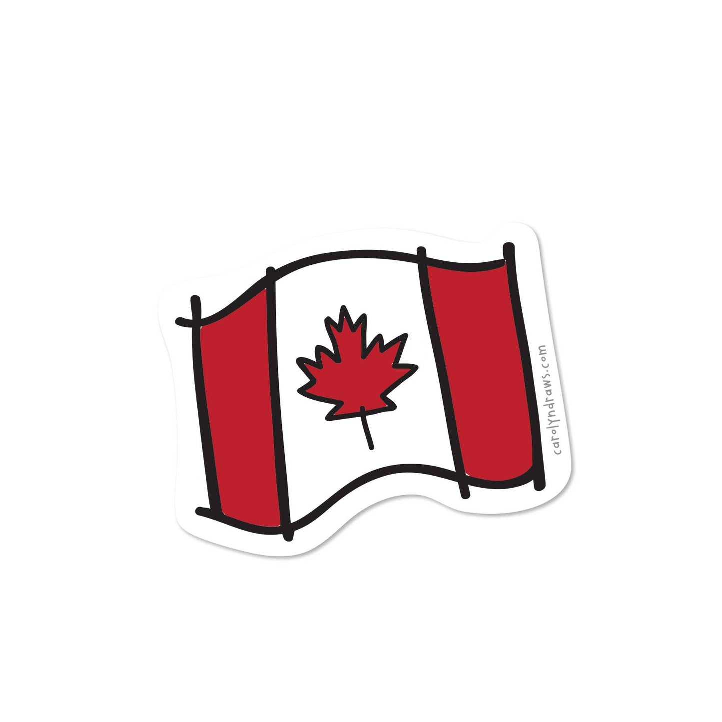 carolyndraws - Canada Flag Vinyl Sticker
