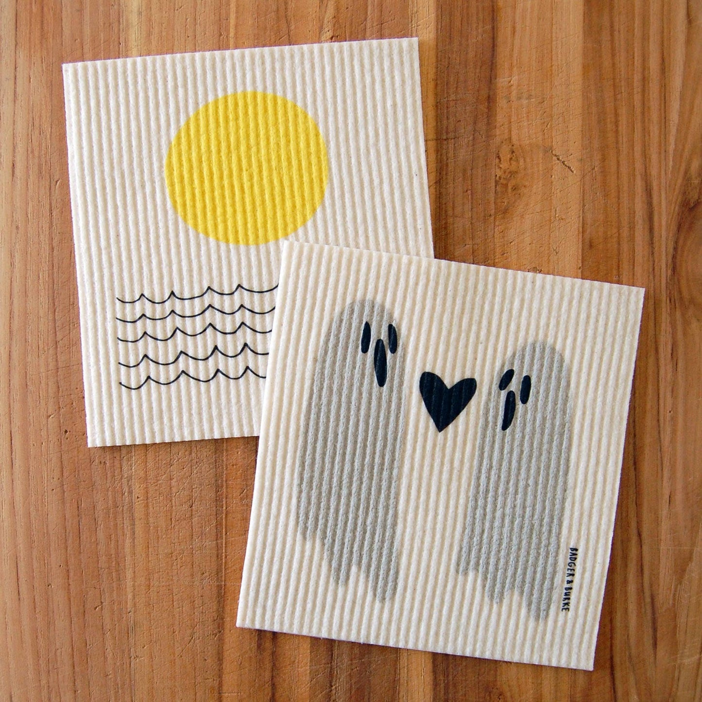 Badger & Burke - Ghosts Sponge Cloth / Reusable Paper Towel