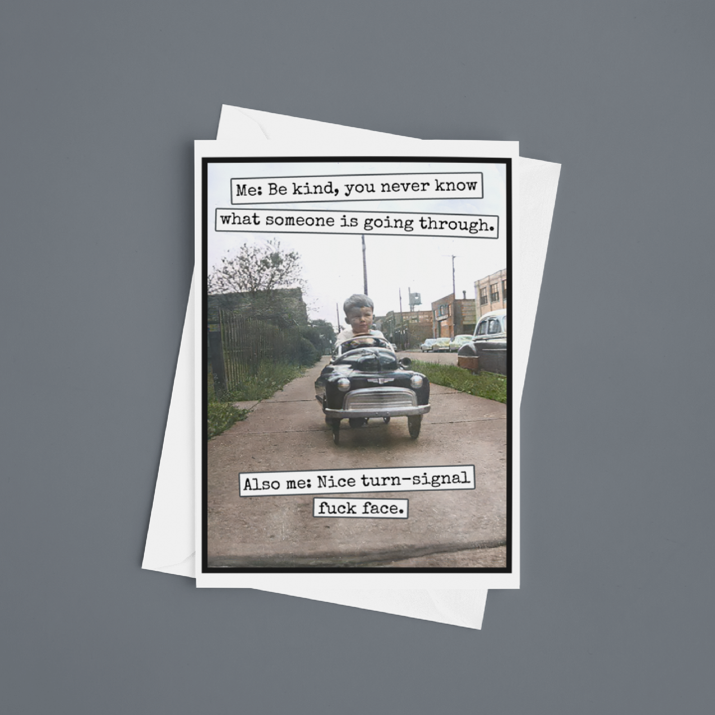 Raven's Rest Studio - Funny Greeting Card. Be Kind, You Never Know What Someone...