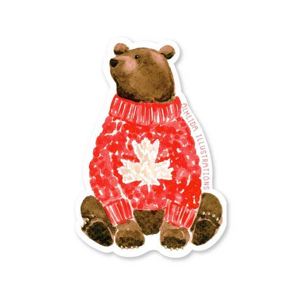 Almeida Illustrations - Grizzly Bear Sticker
