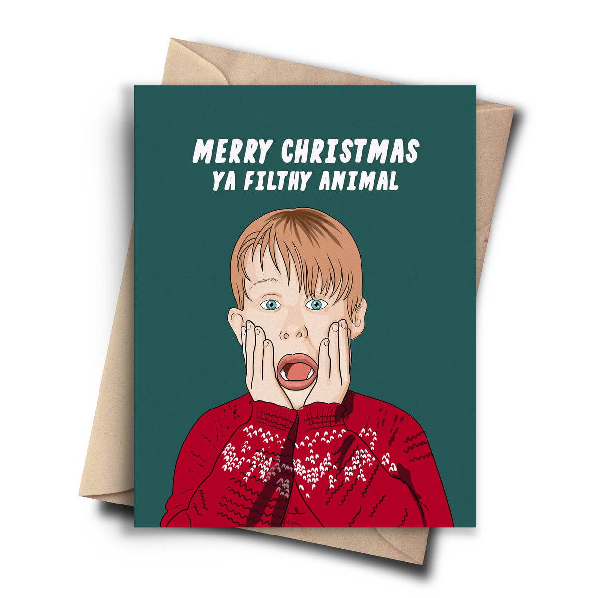 Pop Cult Paper - Christmas Funny Holiday Card, 90's Xmas Card