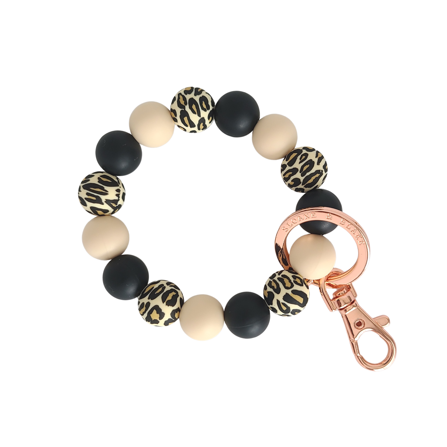 SloaneandBlake - LEOPARD Bracelet Key Ring - Rose Gold