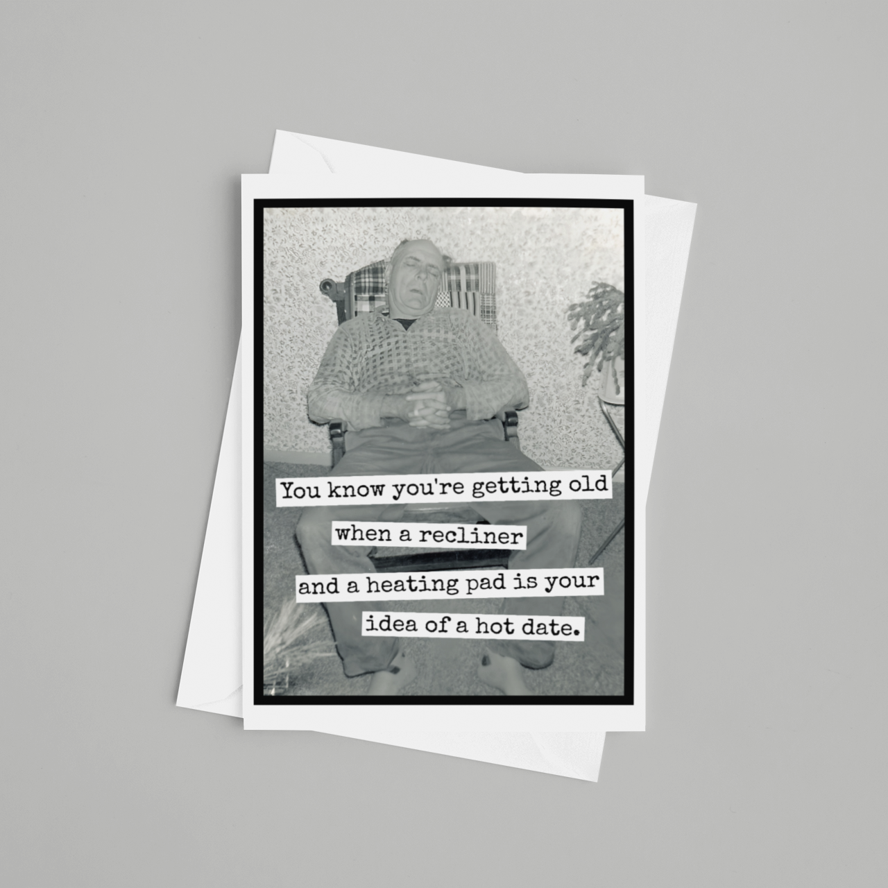 Raven's Rest Studio - Funny Birthday Card For Man. When A Recliner And A Heating