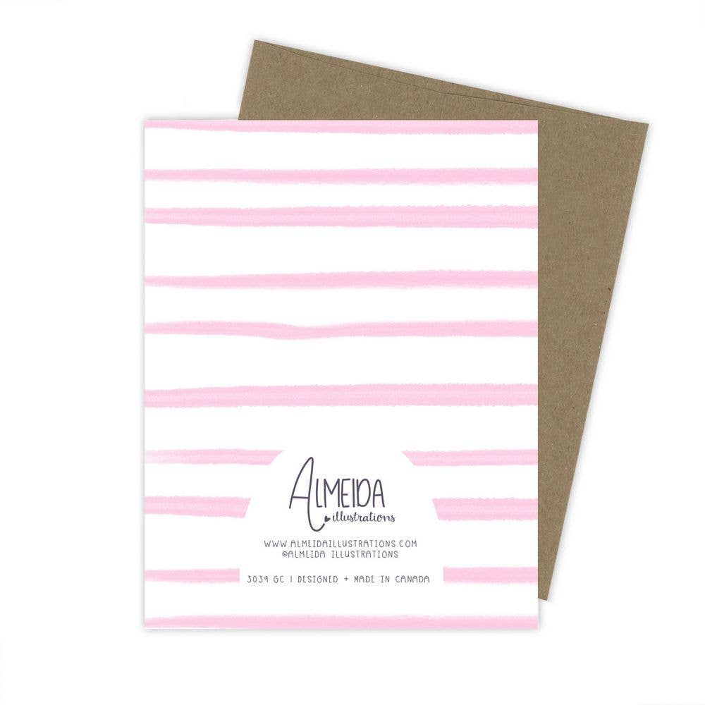 Almeida Illustrations - You are Fabulous Girl Power card: White