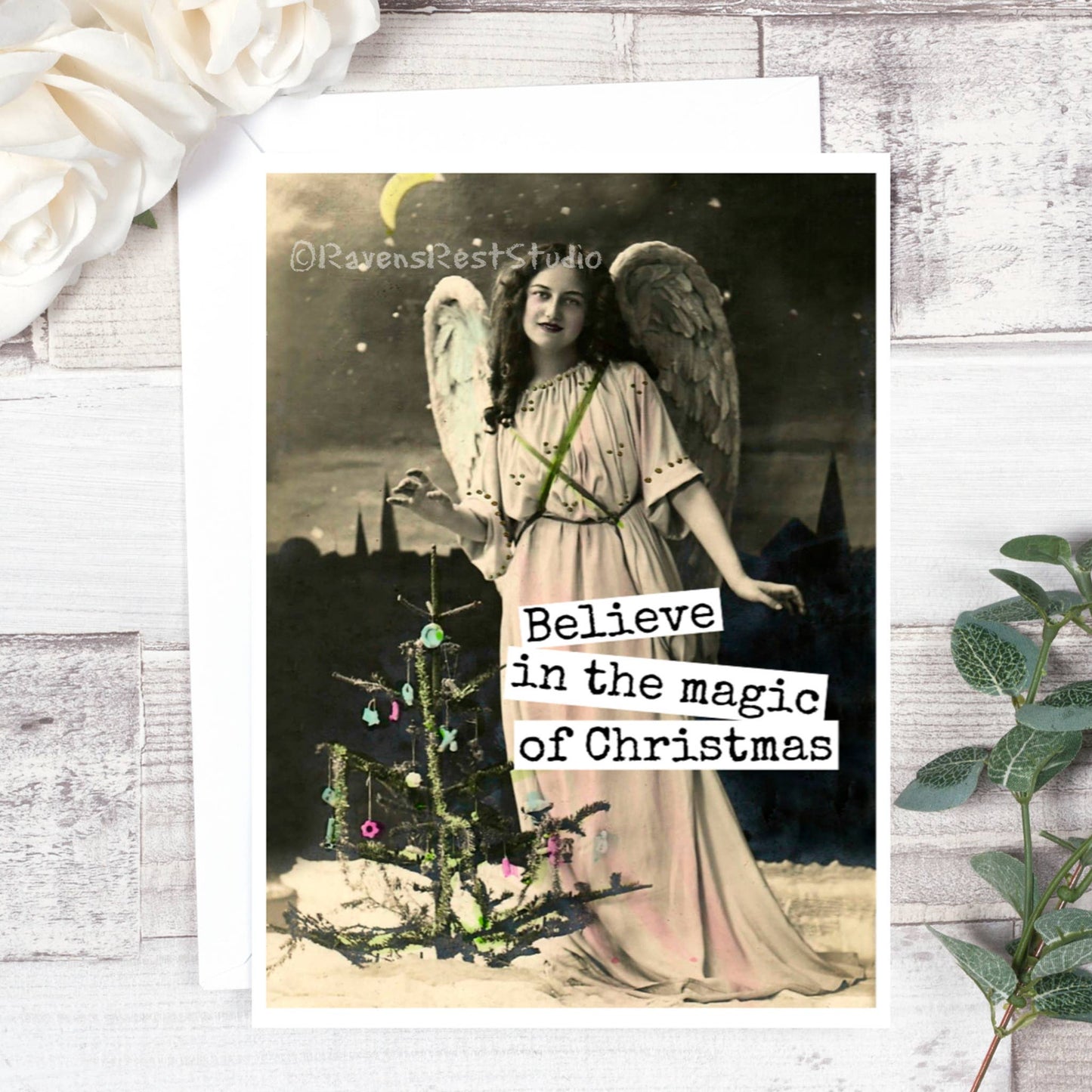 Raven's Rest Studio - Believe In The Magic of Christmas. Christmas Card.