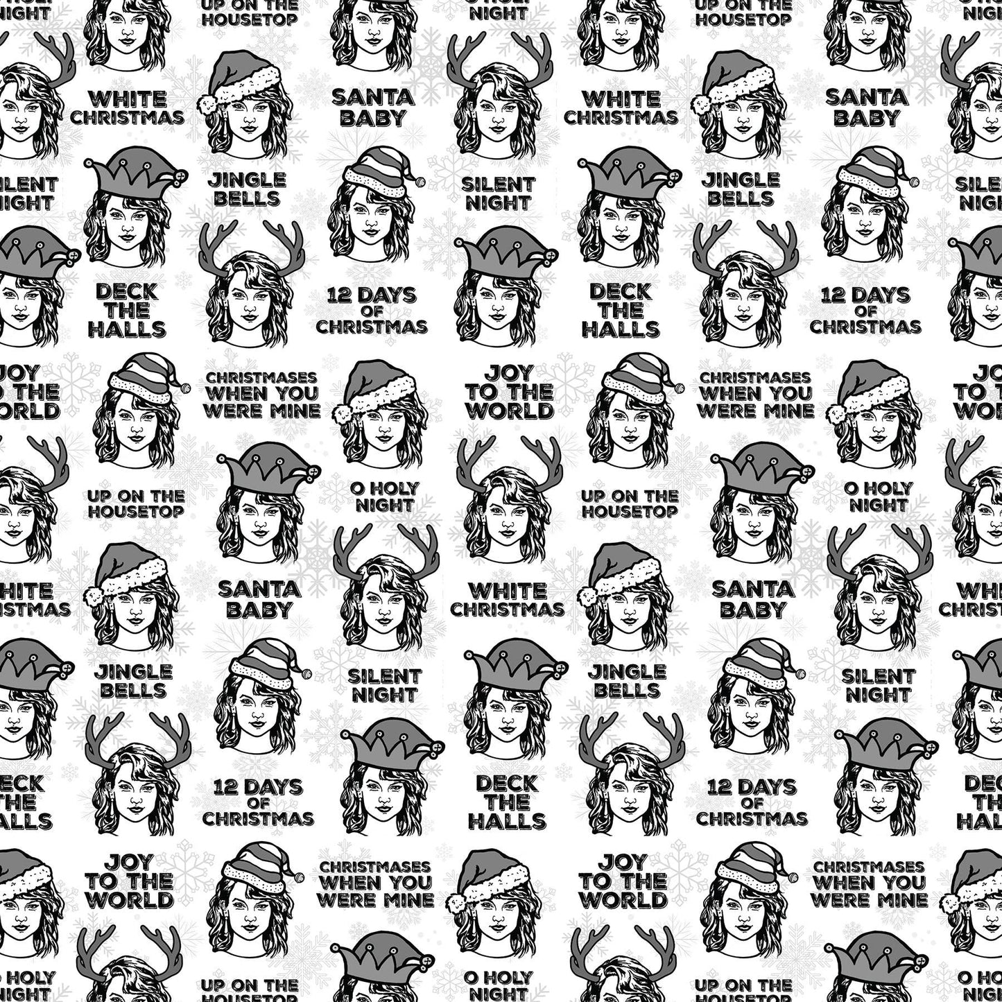 Design Corner - Taylor Swift Christmas Gift Wrap 24"x36" Sheet