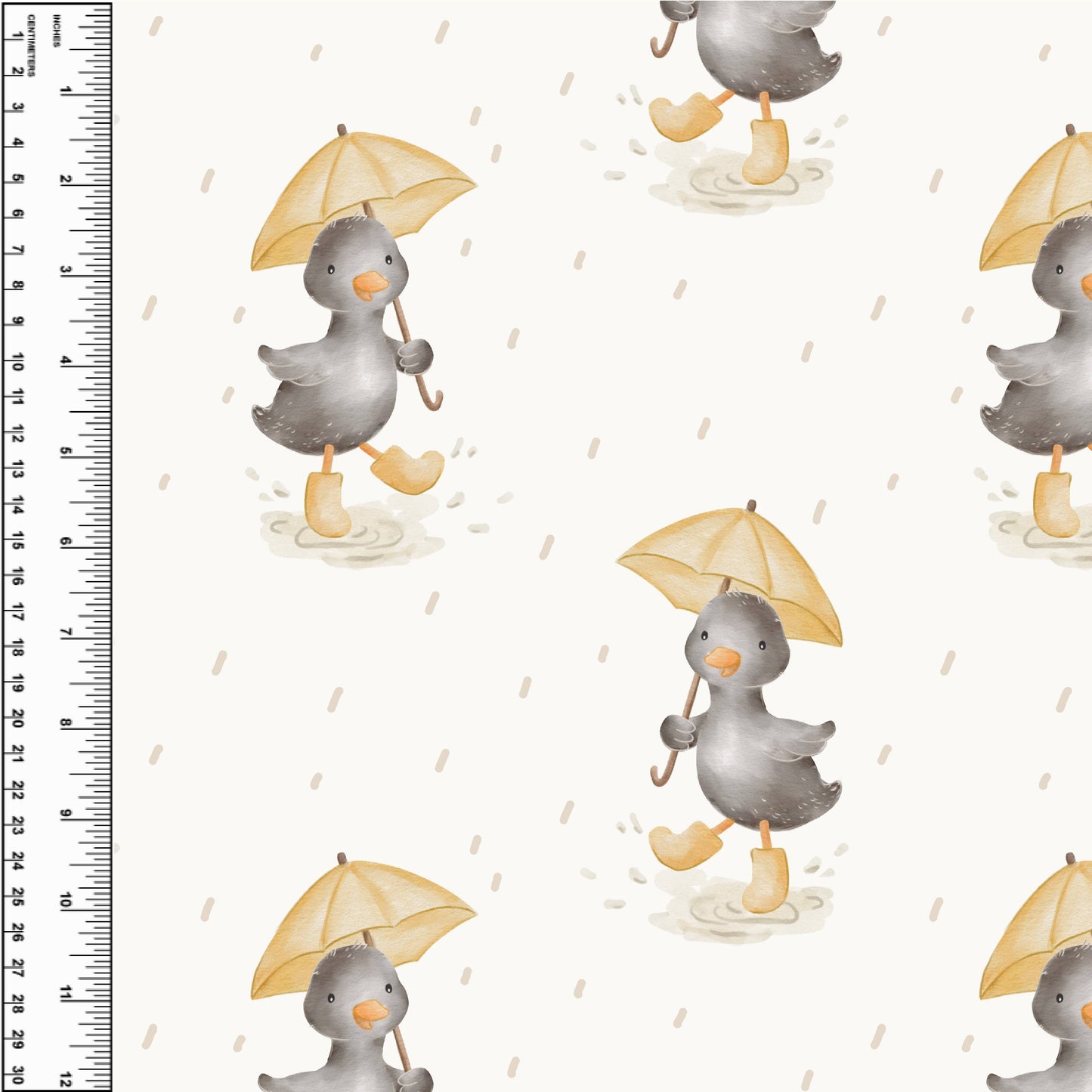 Busy Little Stitches - Duckling Splash Umbrella Toddler Blanket