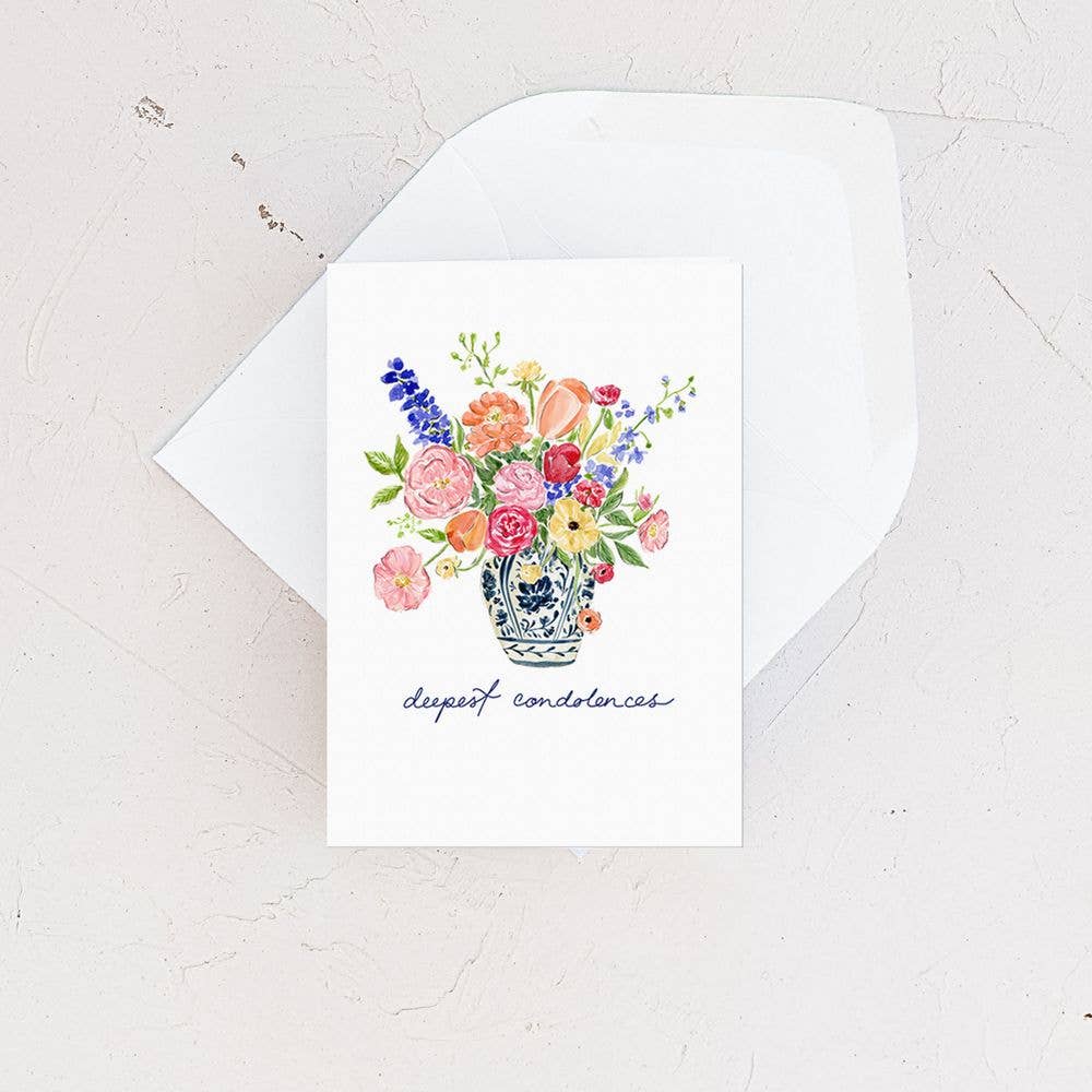 Almeida Illustrations - Mini Card - Deepest Condolences Enclosure Card | Sympathy
