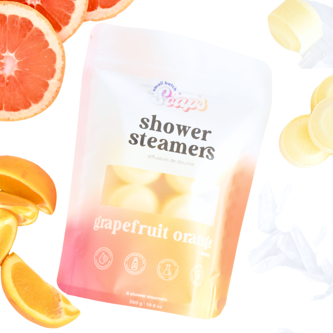 Small Batch Soaps - Grapefruit Orange Shower Steamers: 2-Pack