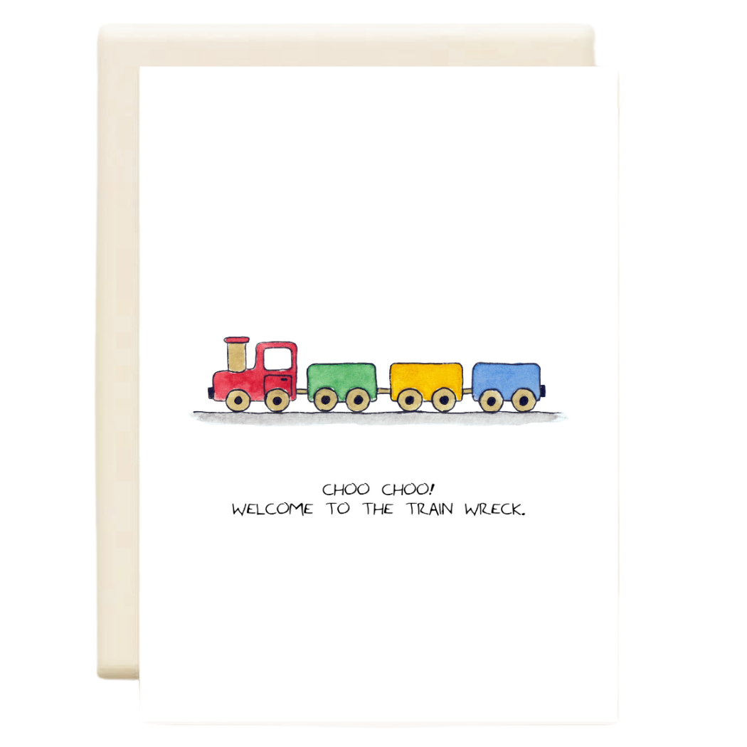 Inkwell Cards - Train Set | Baby Greeting Card