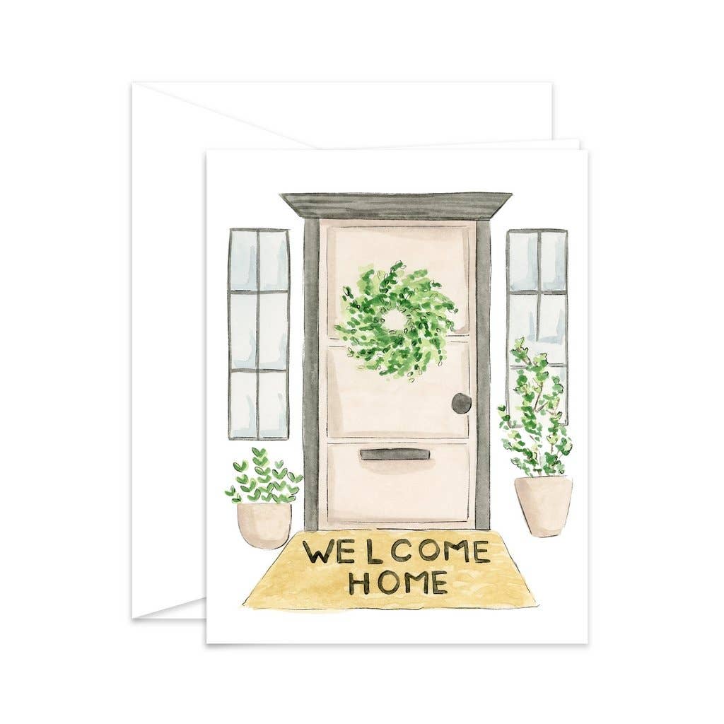Almeida Illustrations - Welcome Home - Housewarming Greeting Card: White