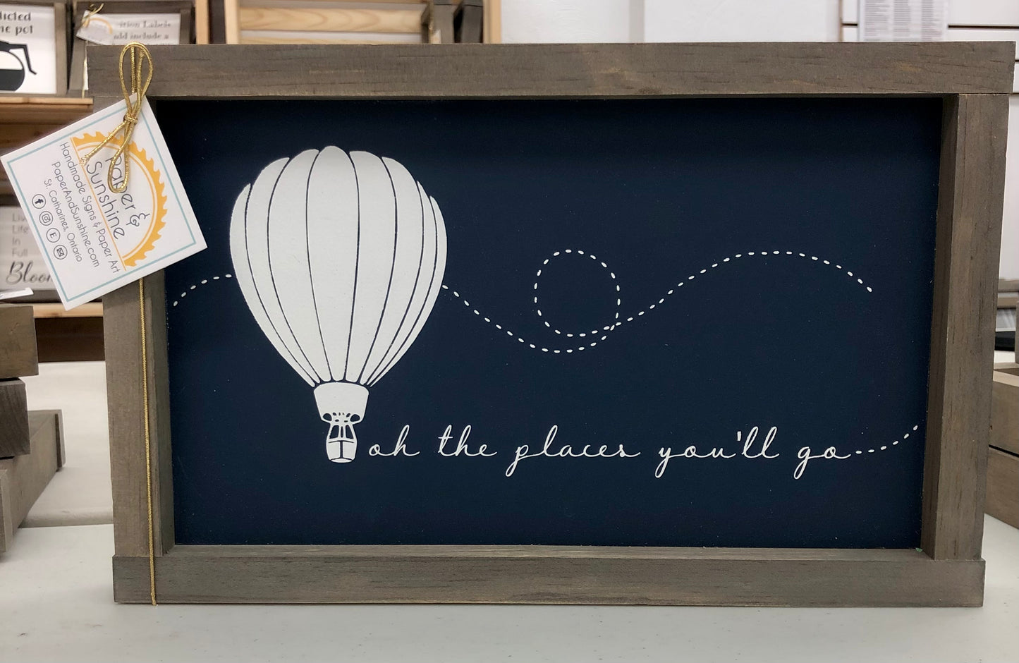 Paper & Sunshine - 8.5”x 13.5” Rectangle wooden sign-various