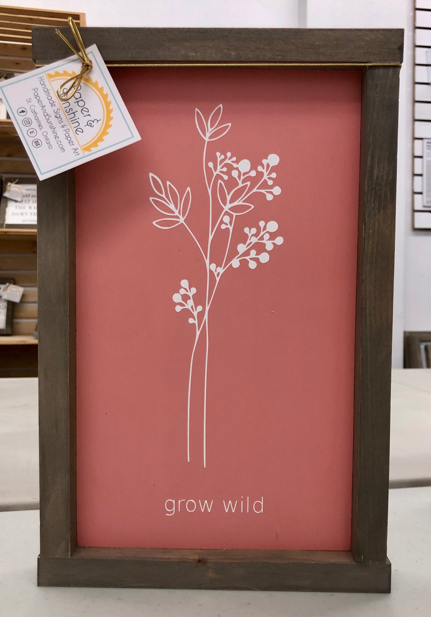 Paper & Sunshine - 8.5”x 13.5” Rectangle wooden sign-various