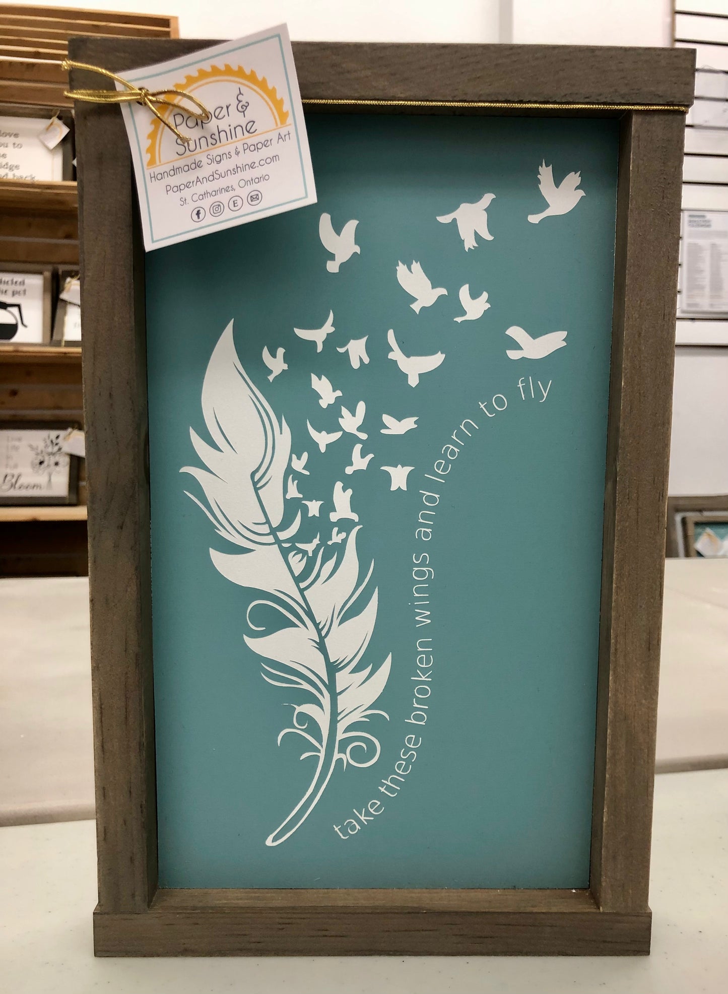Paper & Sunshine - 8.5”x 13.5” Rectangle wooden sign-various