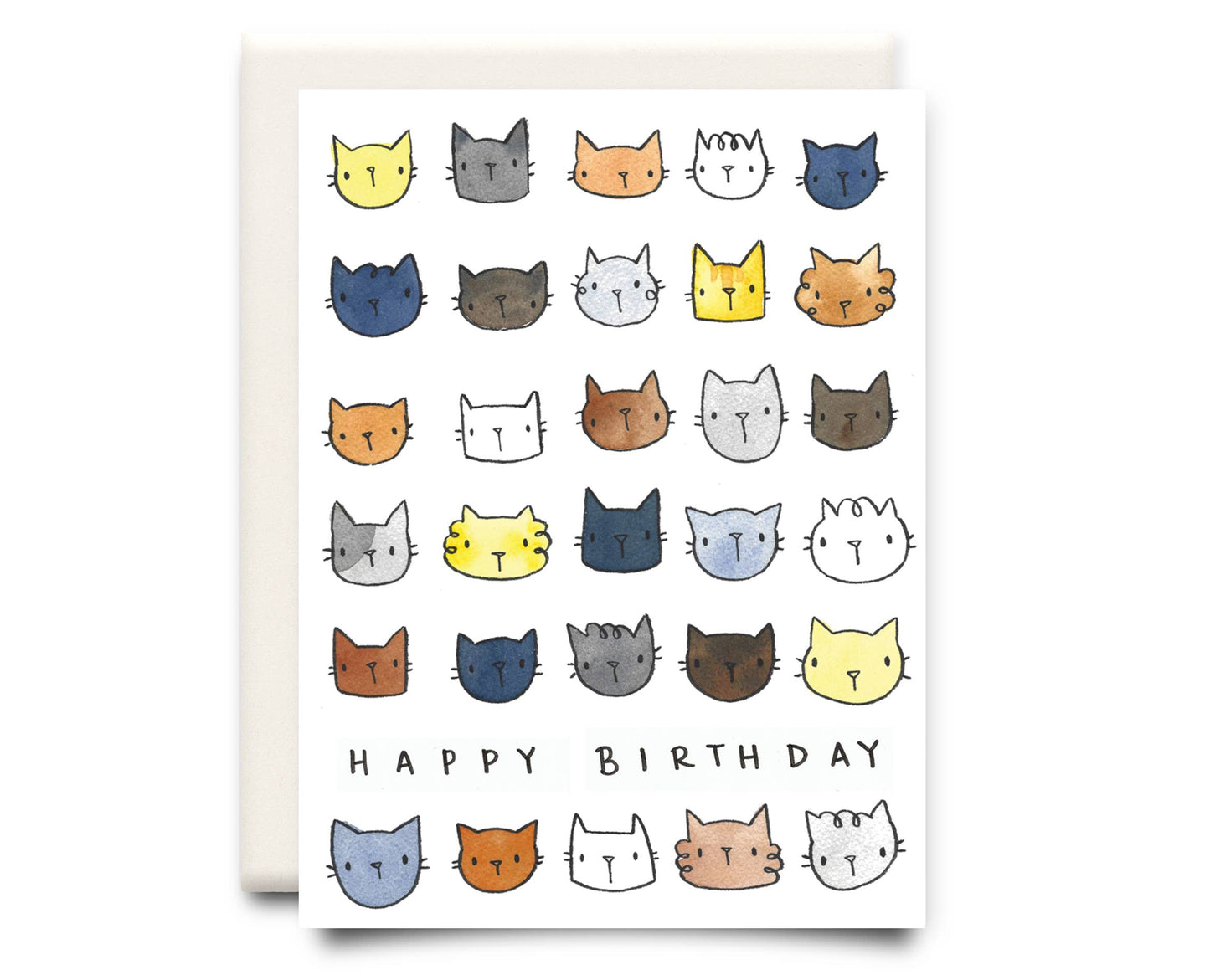 Inkwell Cards - Happy Birthday Cats | Birthday Greeting Card