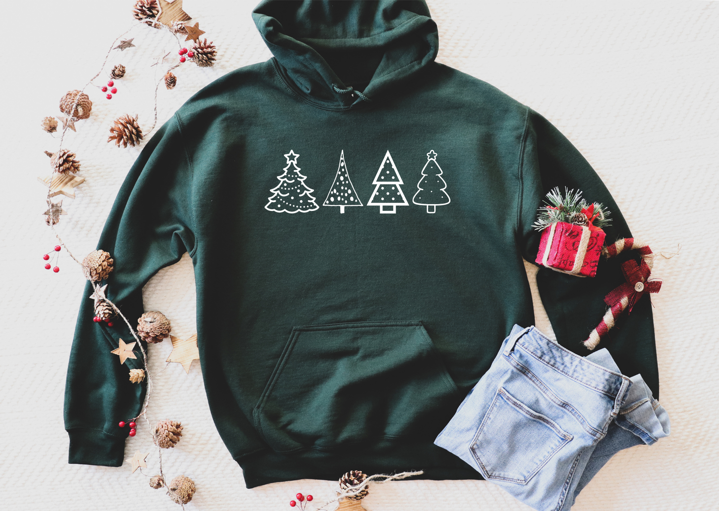 Christmas Shop-Curly Cupcakes - Christmas Trees Hoodie