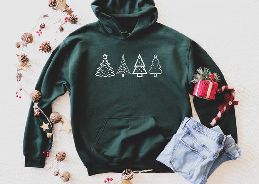 Christmas Shop-Curly Cupcakes - Christmas Trees Hoodie