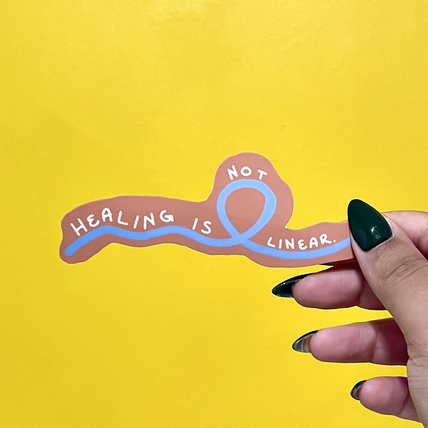 Healing is Not Linear Sticker - Curly Cupcakes
