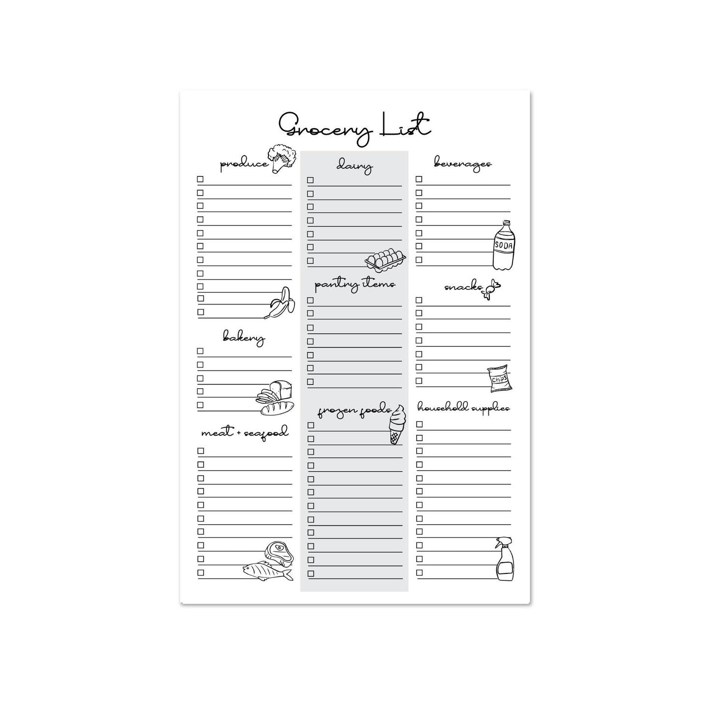 Jaybee Design - Grocery List - 25 pg Notepad