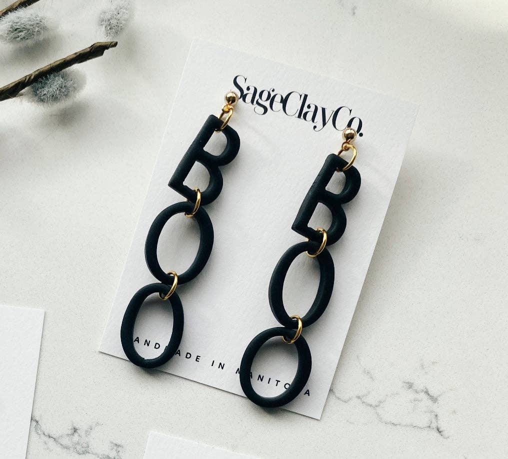 Sageclayco - BOO Dangle Earrings | Handmade Polymer Clay