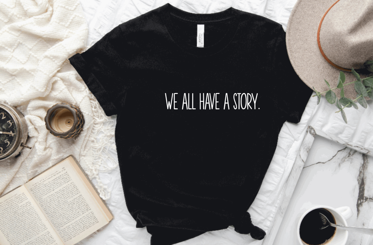 Hunter Kouture - We All Have A Story T-Shirt, Healing Shirt, Mental Health ( Black)