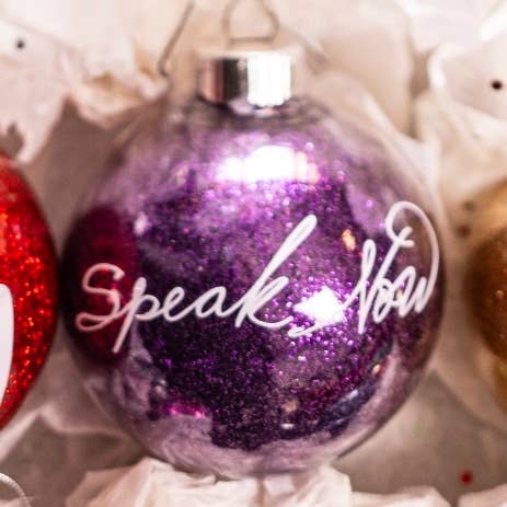 brattyropes - Taylor Swift Christmas Ornament | Glitter Ornaments | Eras: Speak Now