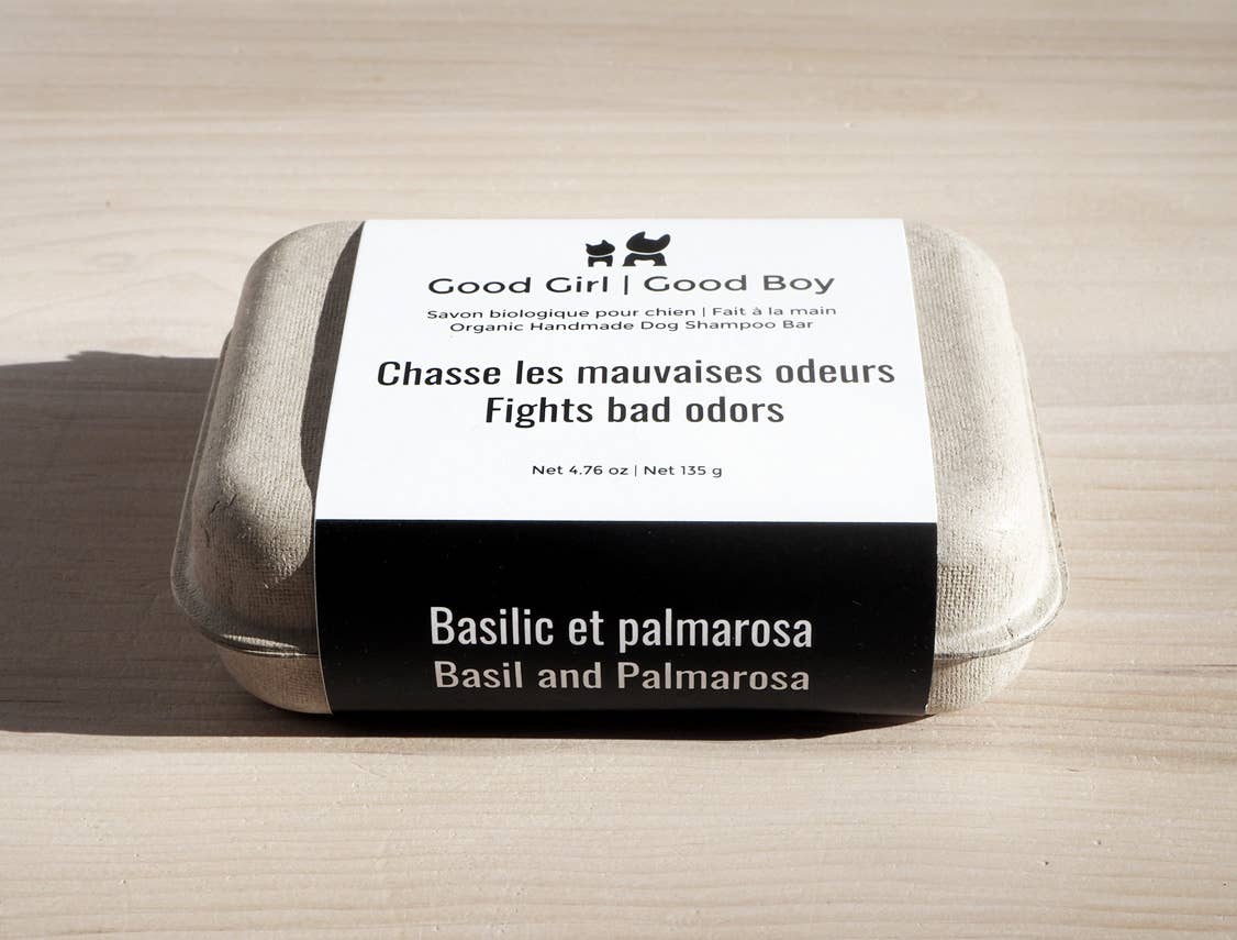 Good Girl | Good Boy - Basil and Palmarosa Organic Dog Shampoo Bar